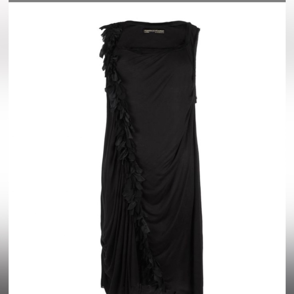 AllSaints Spitalfields Black Feathered Dress